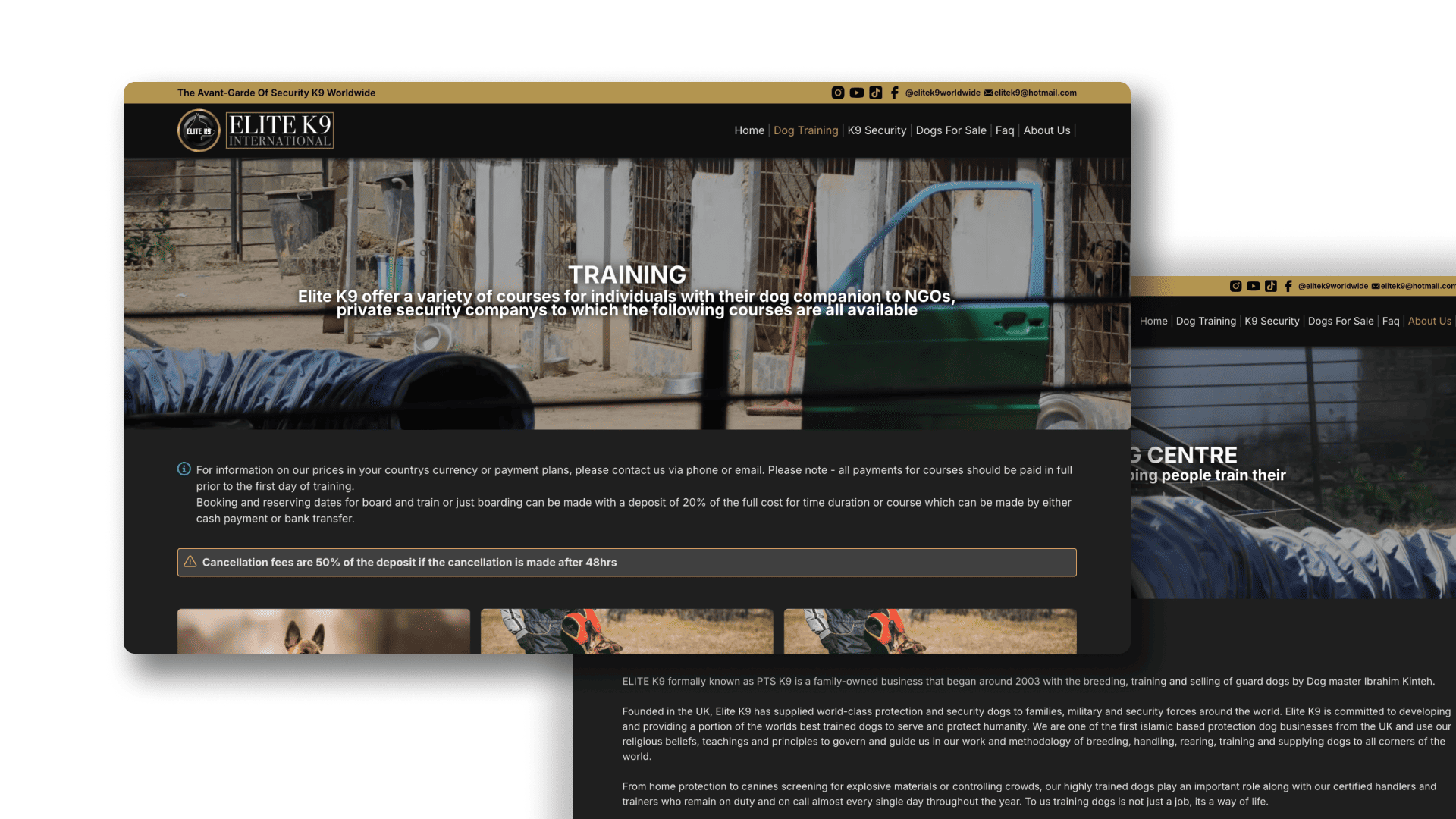 Dog Training & Security Website