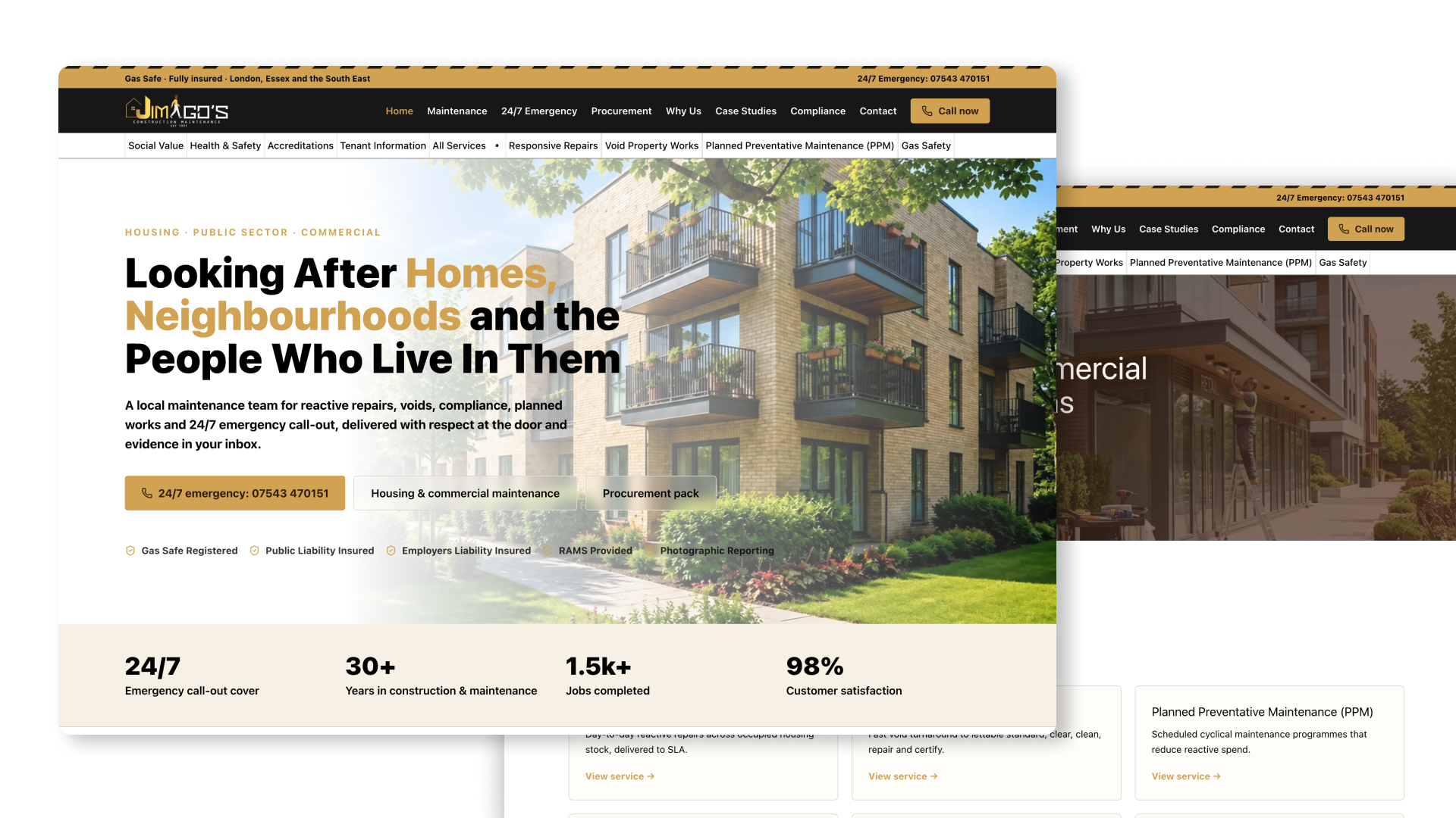 Construction Company Website