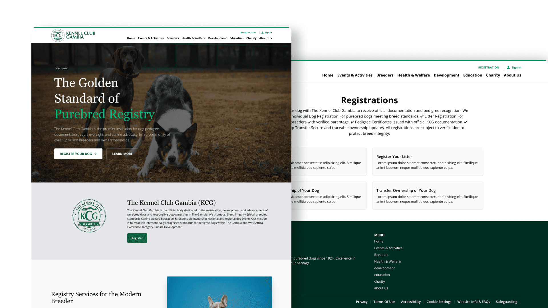 Canine Registry Website